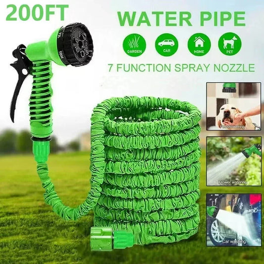 200FT Expandable High-Pressure Magic Hose 7 Water Spraying Functions Gun Durable Materials Home Garden Watering Tools CAMPAERO