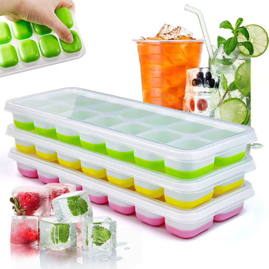 14 Grid Ice Cube Tray Silicone Mold Square Ice Cube Tray Mold Ice Cube Maker Non-toxic Durable Bar Pub Wine Ice Blocks Maker CAMPAERO