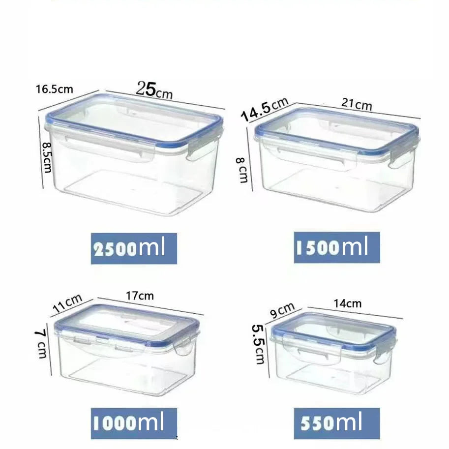 Sealed rectangular refrigerator storage box with lid Plastic crisper microwave-heated lunch box with lid CAMPAERO