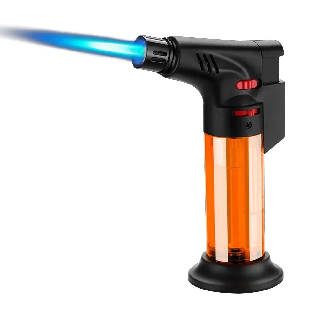 Lot de 8 briquets torches rechargeables au butane. CAMPAERO