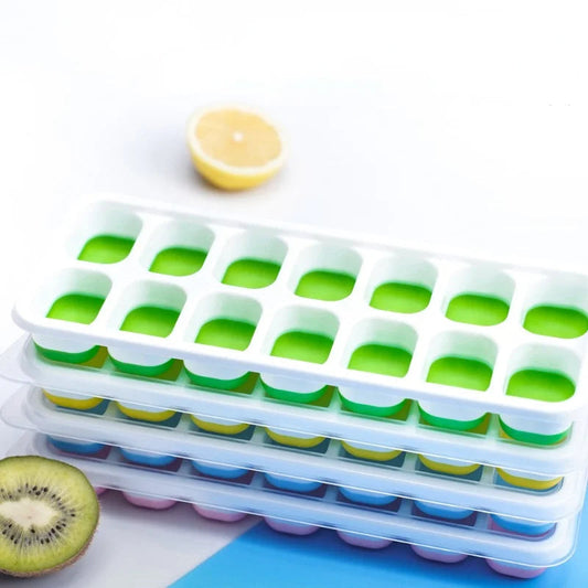 14 Grid Ice Cube Tray Silicone Mold Square Ice Cube Tray Mold Ice Cube Maker Non-toxic Durable Bar Pub Wine Ice Blocks Maker CAMPAERO