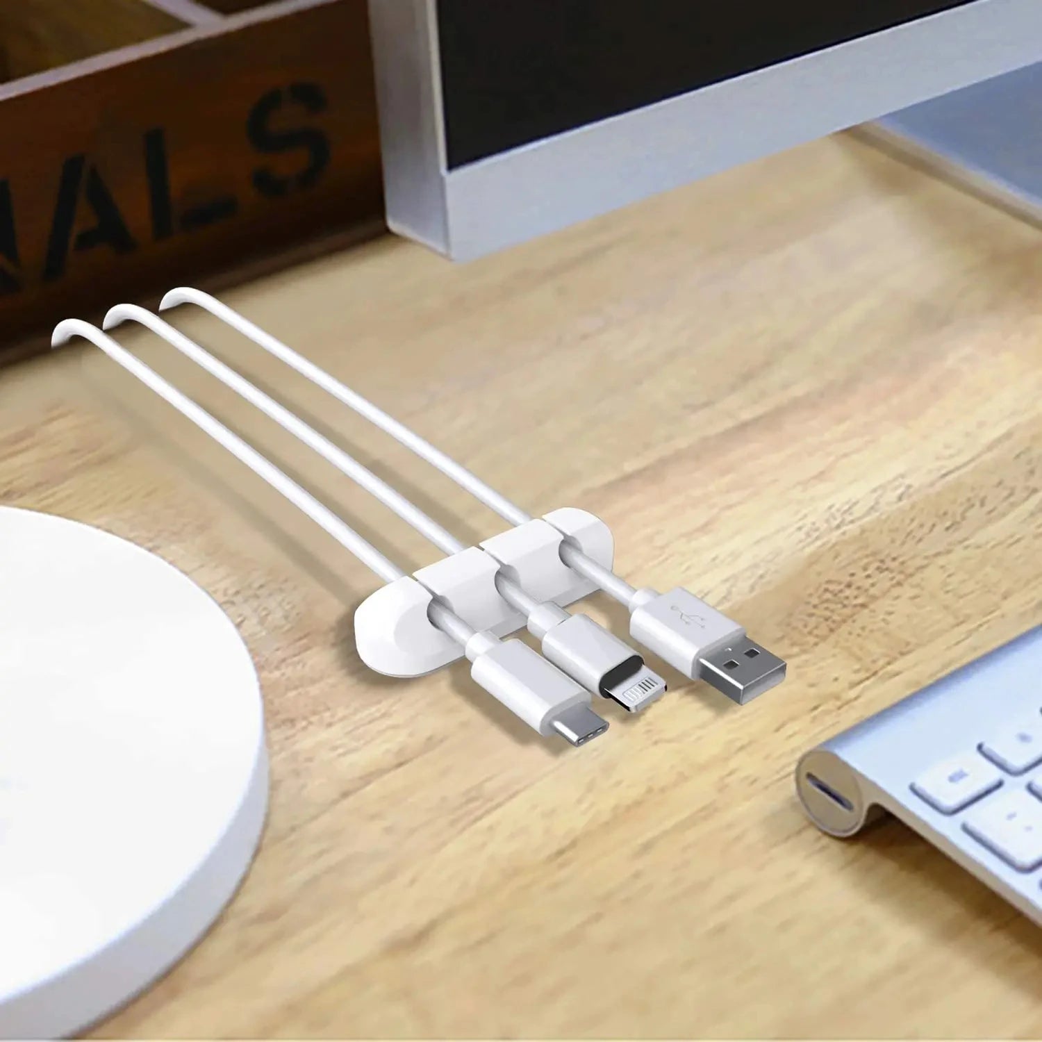NNBILI Silicone USB Cable Organizer Cable Winder Desktop Tidy Management Clips Cable Holder for Mouse Headphone Wire Organizer CAMPAERO