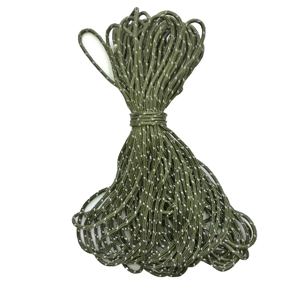 Corde de tente réfléchissante en paracorde de 20 m de diamètre 2,5 mm. CAMPAERO