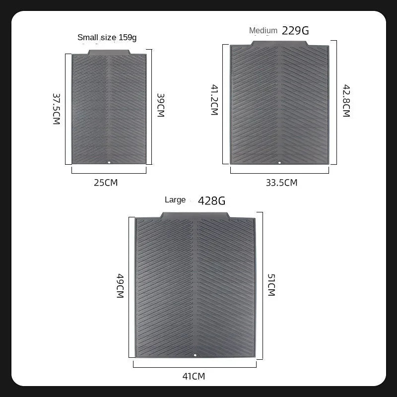 1PC Silicone Drain Pad Drying Mat Pots Dish Drain Mat For Kitchen Tableware Non-slip Mats Anti-scald Coaster Kitchen Utensils CAMPAERO