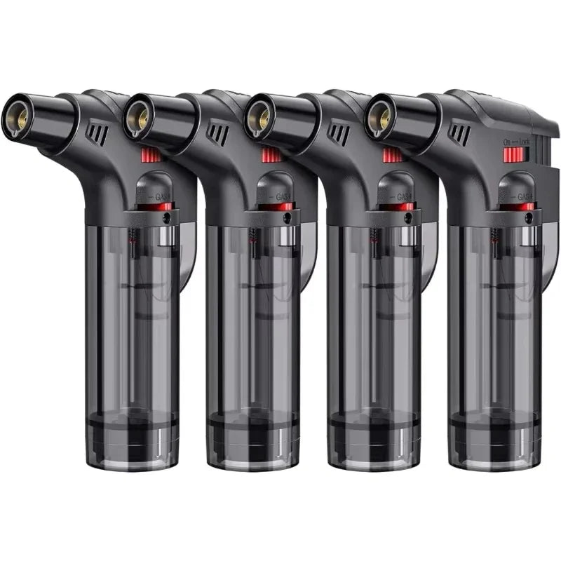 Lot de 8 briquets torches rechargeables au butane. CAMPAERO