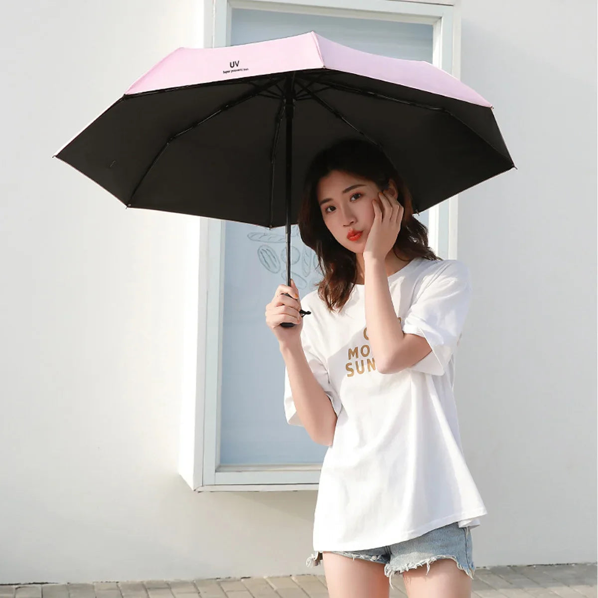 Mini Folding Automatic Umbrella Anti UV Rain Sun Umbrella Fashion Portable Windproof Light Women Men Children Parasol Umbrella CAMPAERO