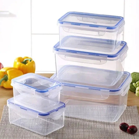 Sealed rectangular refrigerator storage box with lid Plastic crisper microwave-heated lunch box with lid CAMPAERO