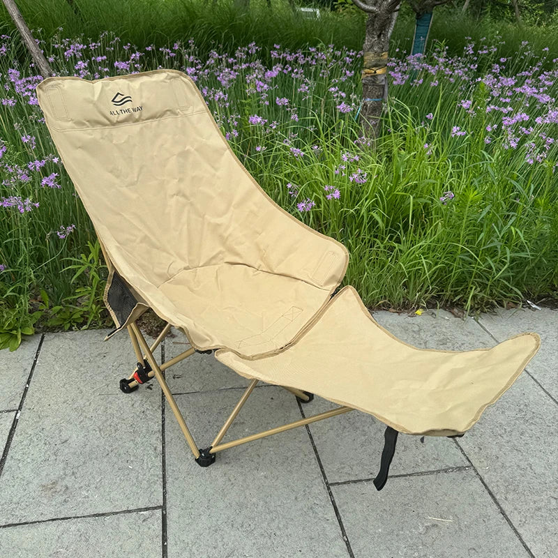 Camping Chair Outdoor Foldable Adjustable Ergonomic Close-Fitting Body Curve Long-Lasting Not Tired Durable Material Encryption Oxford Cloth CAMPAERO