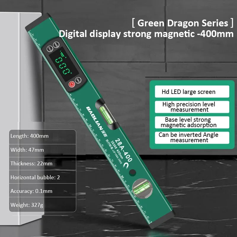 Digital Protractor High-precision Angle Finder with LED Display Inclinometer 0-90° Bubble Magnetic Level Ruler Woodworking Tools CAMPAERO