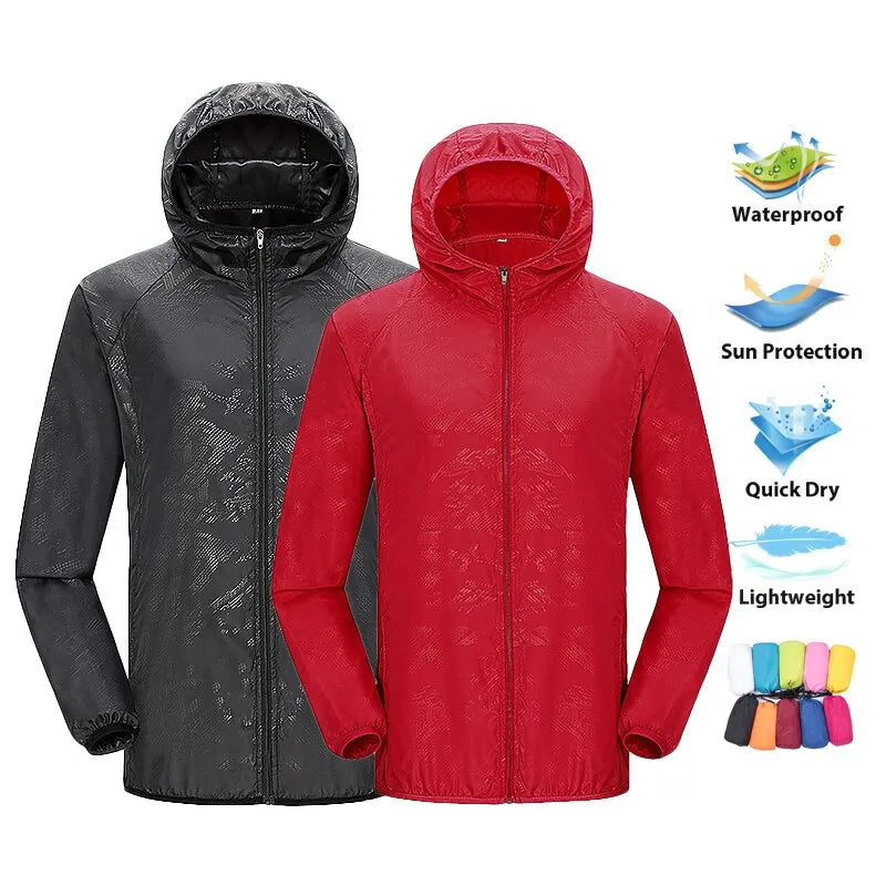 Veste de randonnée unisexe pour homme et femme, imperméable, séchage rapide, coupe-vent. CAMPAERO