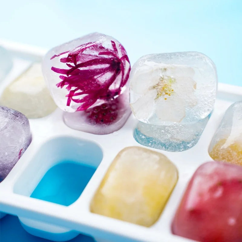 14 Grid Ice Cube Tray Silicone Mold Square Ice Cube Tray Mold Ice Cube Maker Non-toxic Durable Bar Pub Wine Ice Blocks Maker CAMPAERO