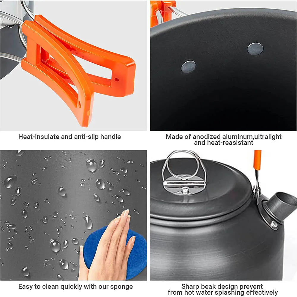 Kit de cuisine de camping en aluminium. CAMPAERO