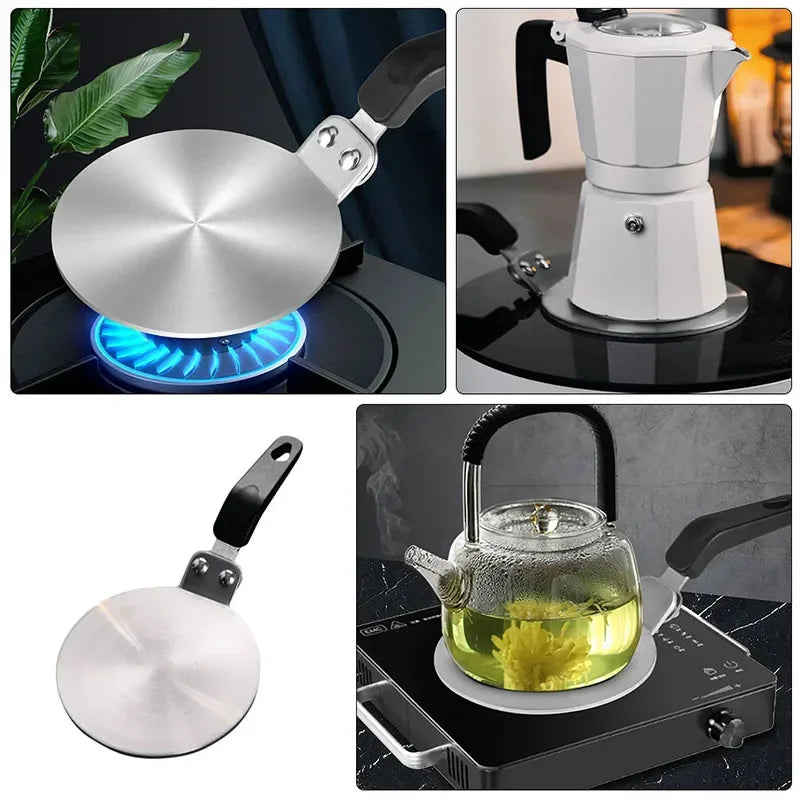Heat Diffuser Cooking Induction Adapter, Coffee Kettle Stovetop Electric Gas Plate Board Heat Conduction Plate Kitchen Tools CAMPAERO