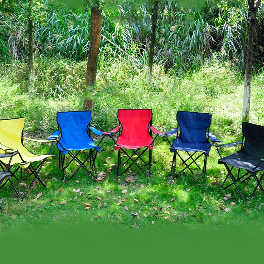 Camping Folding Chair Fishing Chair with Carrying Bag & Armrest Foldable Portable Camping Chair Heavy Duty for Travelling CAMPAERO