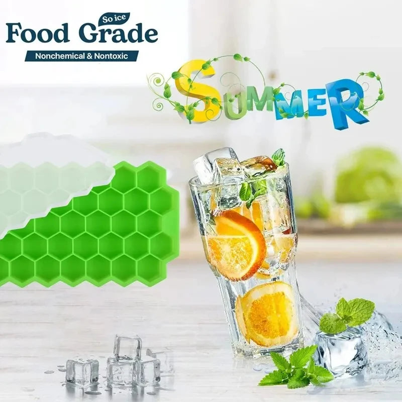 1pcs Honeycomb 37 Lattice Cube Tray Maker Without Lid DIY Ice Mold CAMPAERO
