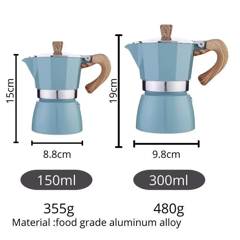 Cafetière Moka en aluminium, 150/300 ml. CAMPAERO