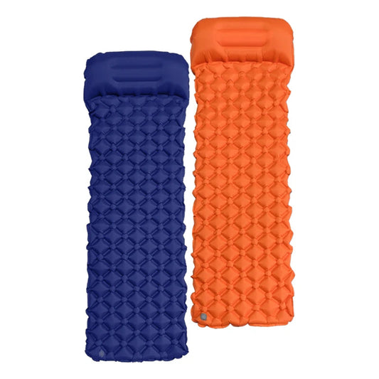 Outdoor Camping Sleeping Pad Folding Sleep Mat Beach Inflat Mattress with Pillows Ultralight Air Mat Travel Hiking New CAMPAERO
