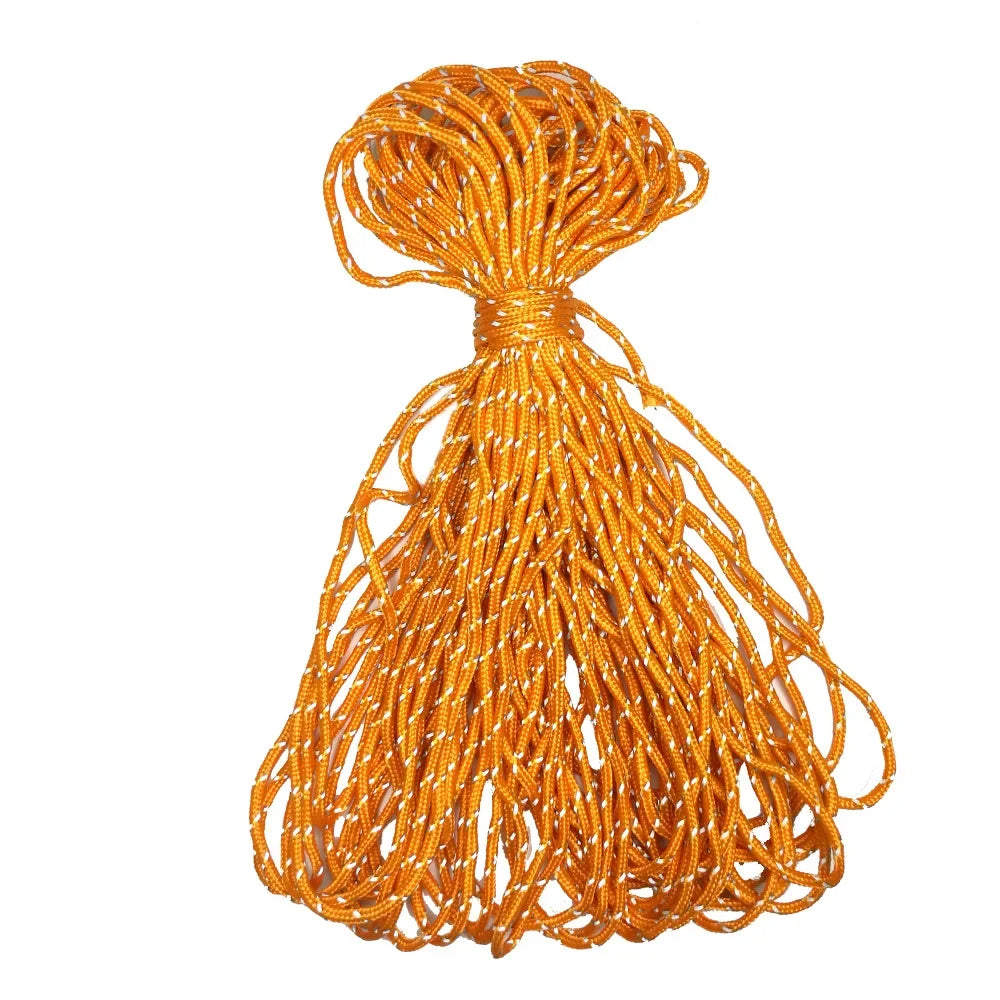 Corde de tente réfléchissante en paracorde de 20 m de diamètre 2,5 mm. CAMPAERO