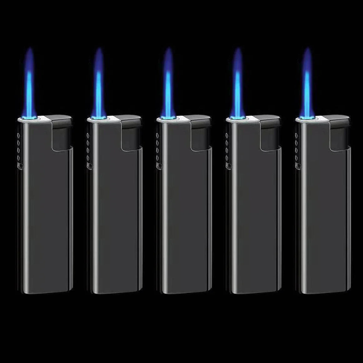 Lot de 8 briquets torches rechargeables au butane. CAMPAERO
