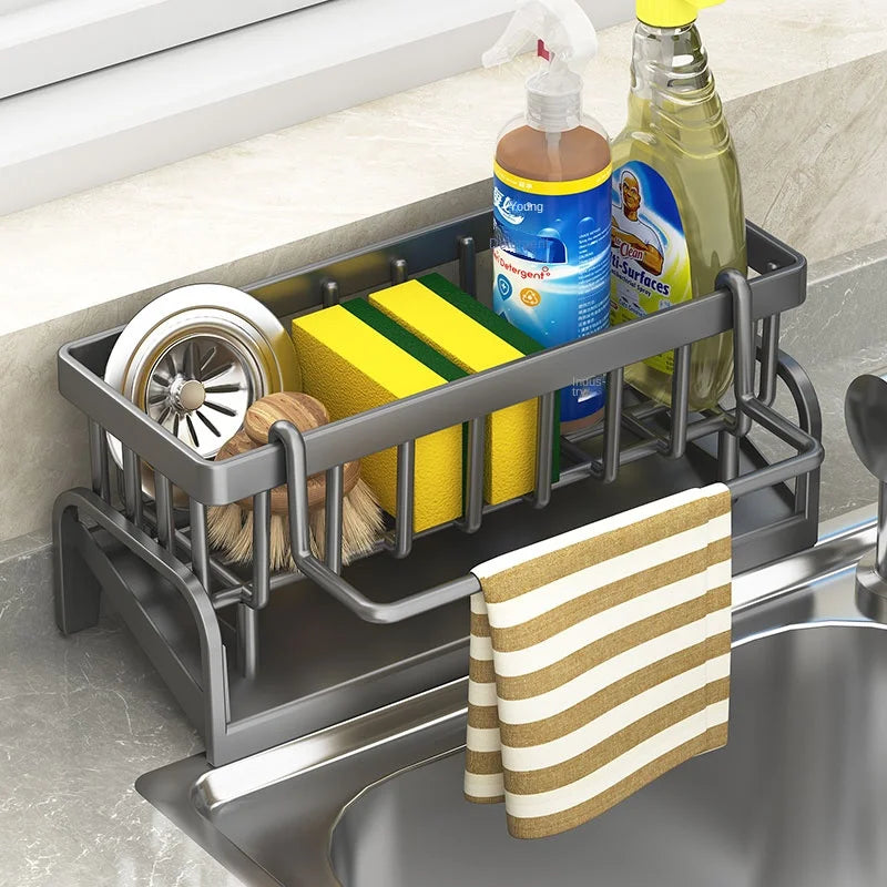 Kitchen Shelf Cleaning Cloth Storage Draining Rack Household Detergent Sponge Rack Water Sink Water Sink Water Sink Artifact CAMPAERO