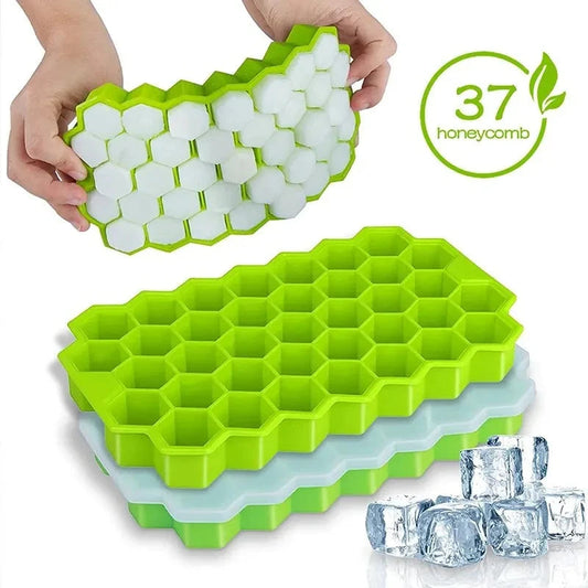 1pcs Honeycomb 37 Lattice Cube Tray Maker Without Lid DIY Ice Mold CAMPAERO