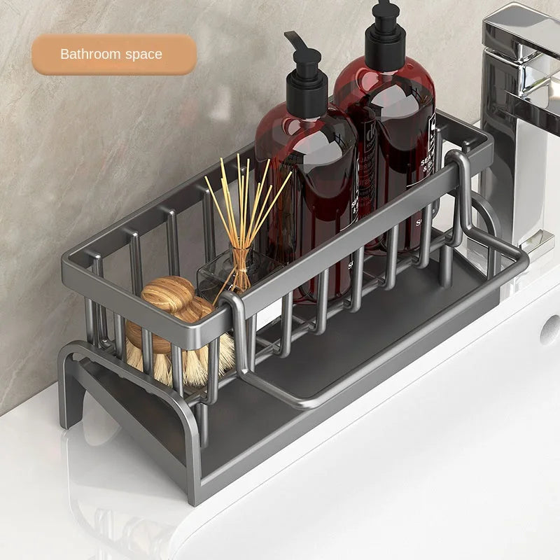 Kitchen Shelf Cleaning Cloth Storage Draining Rack Household Detergent Sponge Rack Water Sink Water Sink Water Sink Artifact CAMPAERO