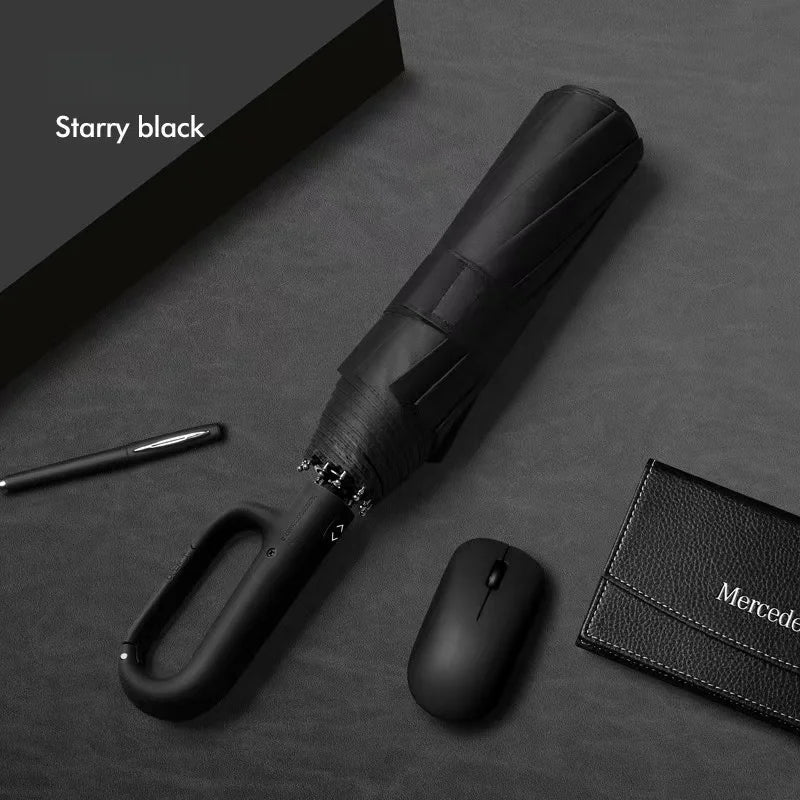 Ring Buckle Design 20 Rib Fully Automatic Umbrella for Men Folding Extra Large Strong Strong WOMEN'S Sunshade Double Umbrella CAMPAERO