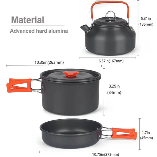Kit de cuisine de camping en aluminium. CAMPAERO