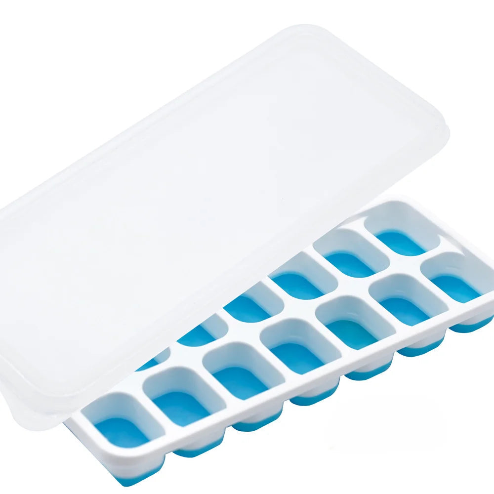 14 Grid Ice Cube Tray Silicone Mold Square Ice Cube Tray Mold Ice Cube Maker Non-toxic Durable Bar Pub Wine Ice Blocks Maker CAMPAERO