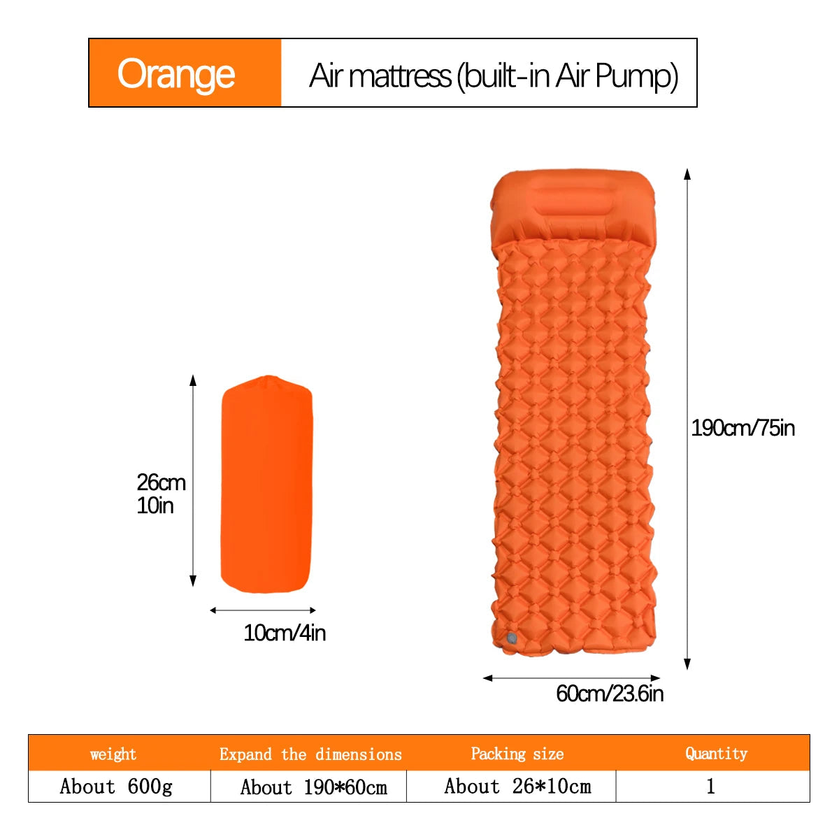 Outdoor Camping Sleeping Pad Folding Sleep Mat Beach Inflat Mattress with Pillows Ultralight Air Mat Travel Hiking New CAMPAERO