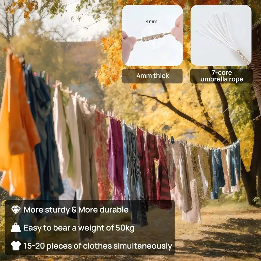 Corde à linge de voyage portable. CAMPAERO