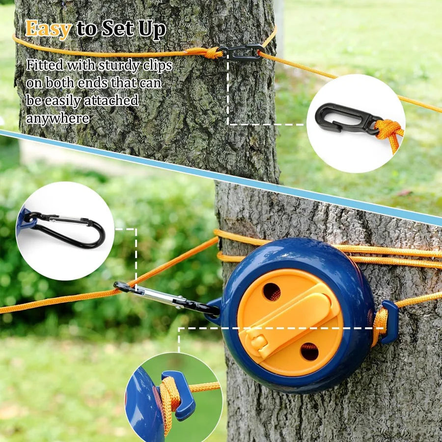 Corde à linge de voyage portable. CAMPAERO
