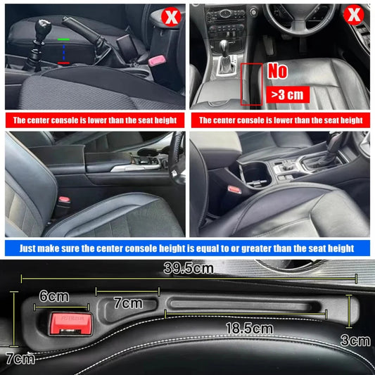 Car Seat Gap Filler Side Seam Plug Strip Leak-proof Filling Strip For All Car Model Wallet Phone Holder Car Accessories CAMPAERO