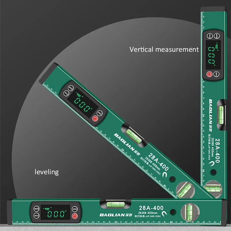 Digital Protractor High-precision Angle Finder with LED Display Inclinometer 0-90° Bubble Magnetic Level Ruler Woodworking Tools CAMPAERO