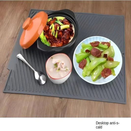1PC Silicone Drain Pad Drying Mat Pots Dish Drain Mat For Kitchen Tableware Non-slip Mats Anti-scald Coaster Kitchen Utensils CAMPAERO