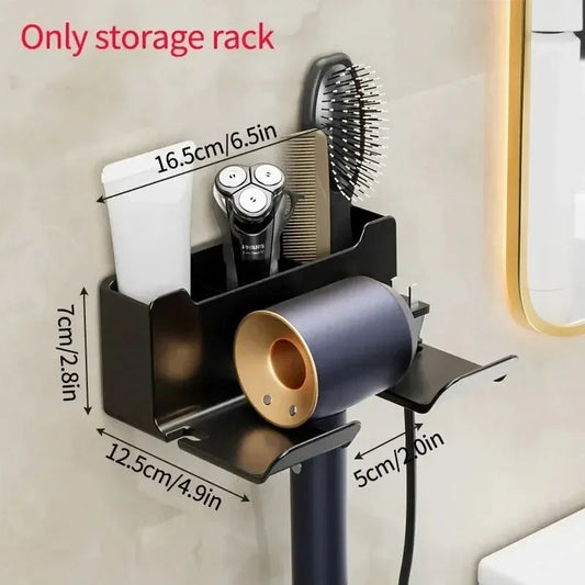 1 Pcs Hair Dryer Holder Wall Dryer Cradle Straightener Stand Hairdryer Organizer Box Plastic Hair Dryer Stand Bathroom Organizer CAMPAERO
