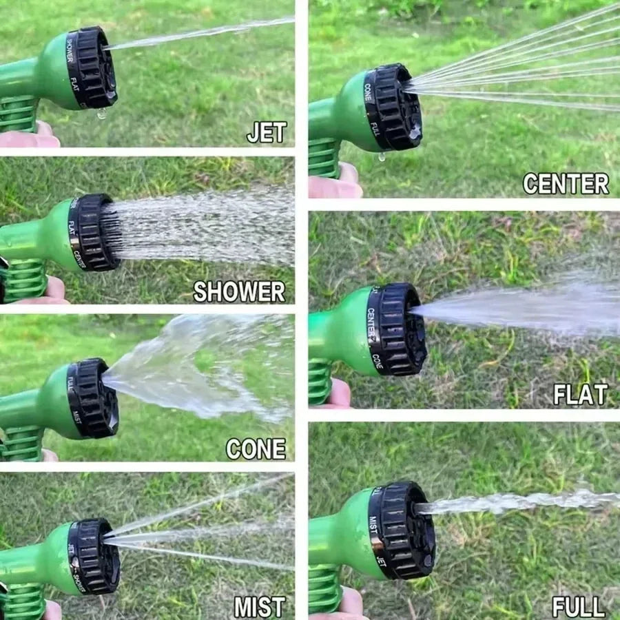 200FT Expandable High-Pressure Magic Hose 7 Water Spraying Functions Gun Durable Materials Home Garden Watering Tools CAMPAERO