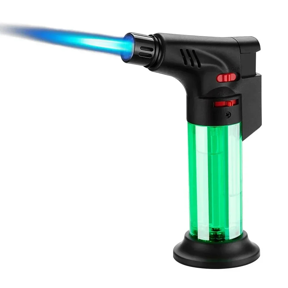Lot de 8 briquets torches rechargeables au butane. CAMPAERO