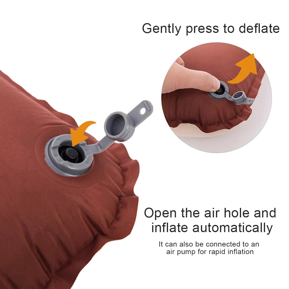 Oreiller gonflable légère,auto-gonflant pour le camping en plein air. CAMPAERO