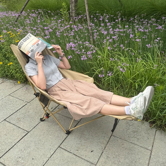 Camping Chair Outdoor Foldable Adjustable Ergonomic Close-Fitting Body Curve Long-Lasting Not Tired Durable Material Encryption Oxford Cloth CAMPAERO
