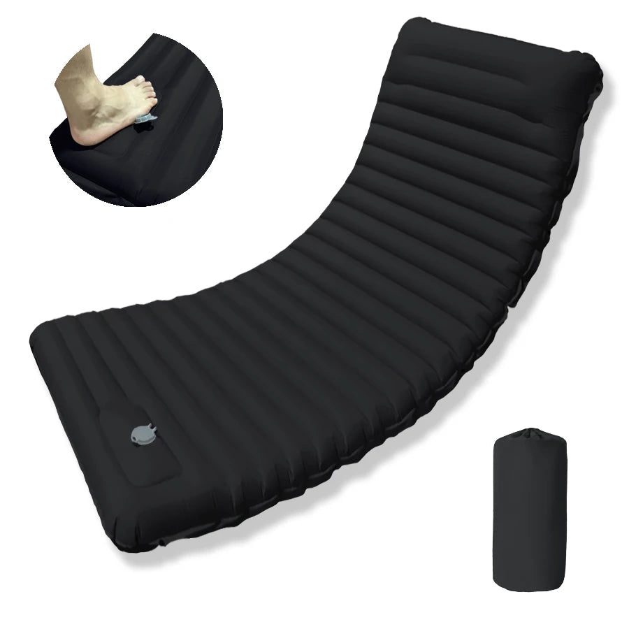 Outdoor Camping Sleeping Pad Folding Sleep Mat Beach Inflat Mattress with Pillows Ultralight Air Mat Travel Hiking New CAMPAERO