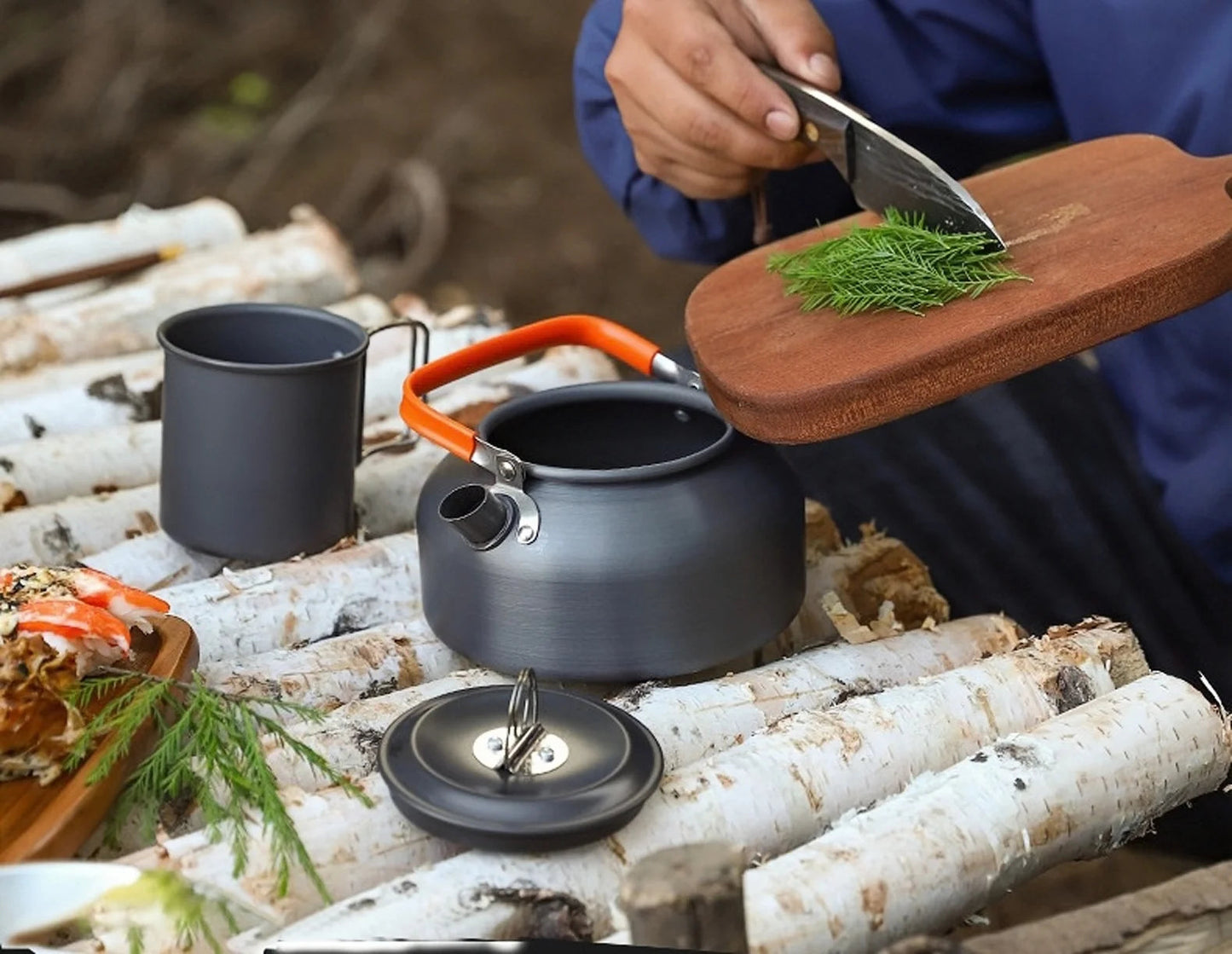 Bouilloire portable ultralégère en aluminium. CAMPAERO