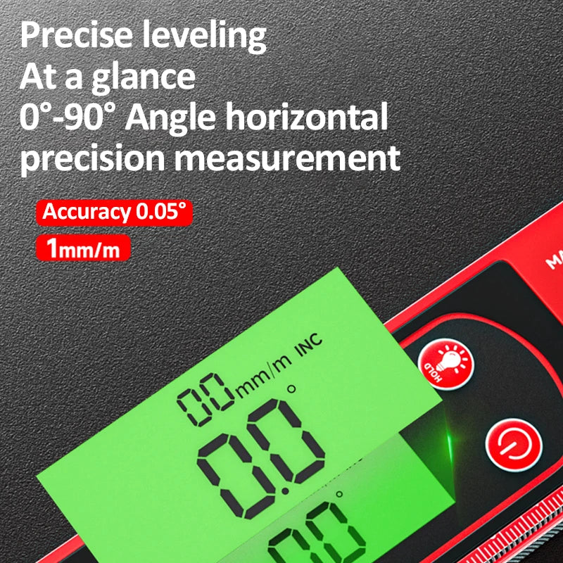 Digital Protractor Angle Finder Inclinometer Spirit level Bubble Magnetic Electric Level Electronic Inclinometer Ruler with LED CAMPAERO